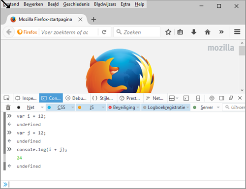 Firefox - Developer Console